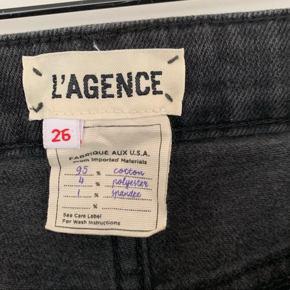 L’agence Audrina straight High Rise vintage black worn destruct Jeans - Picture 14 of 16